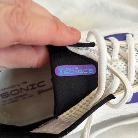 Under Armour HOVR Sonic 4 Running Shoes White Purple Unisex Size 11 - Picture 6 of 8